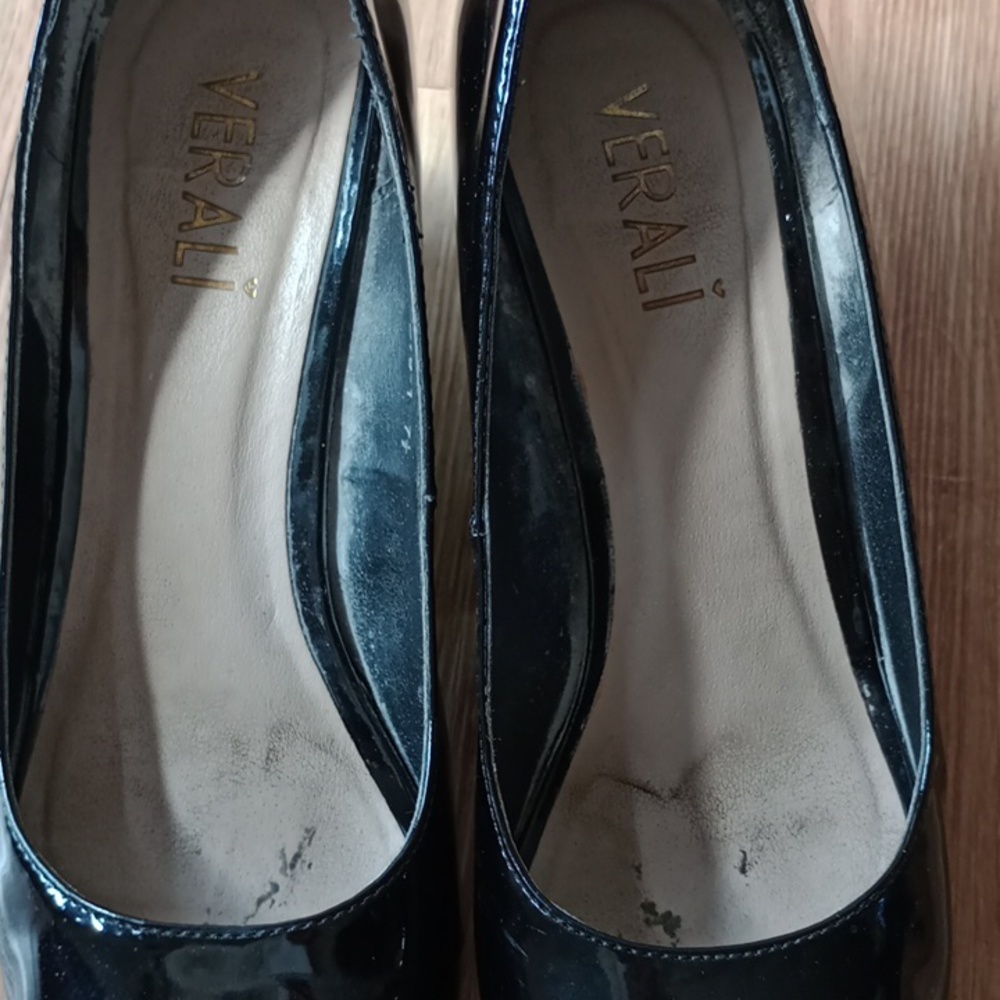 Verali Black Peep toe Wedges AU 7 1/2 - Picture 7 of 8